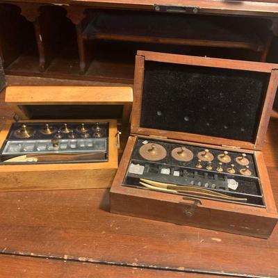TWO Antique Scale Weight Sets