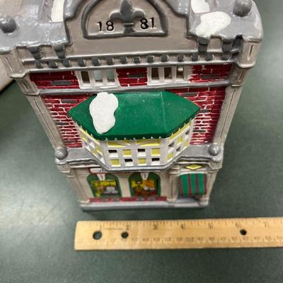 Sale Photo Thumbnail #334: Dept 56 Original Snow Village Antique Shop 51233.  Includes Light cord, box, and styrofoam packer.  Retired in 1989