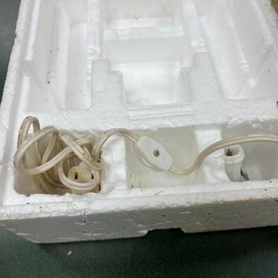 Sale Photo Thumbnail #336: Dept 56 Original Snow Village County Courthouse  51446.  Retired in 1993  Includes Box, Styrofoam Packer and electric cord. No Chips.