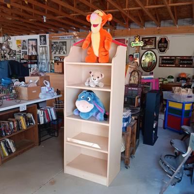 DISPLAY SHELF W/4" PLEXIGLASS ON EACH SHELF FRONT (TO KEEP THINGS FROM FALLING OFF)