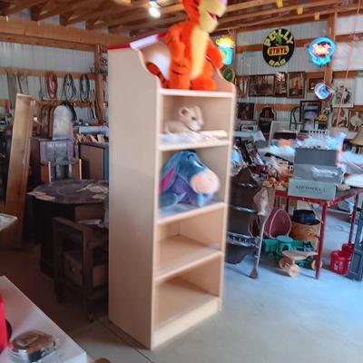 DISPLAY SHELF W/4" PLEXIGLASS ON EACH SHELF FRONT (TO KEEP THINGS FROM FALLING OFF)