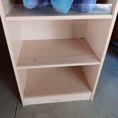 DISPLAY SHELF W/4" PLEXIGLASS ON EACH SHELF FRONT (TO KEEP THINGS FROM FALLING OFF)