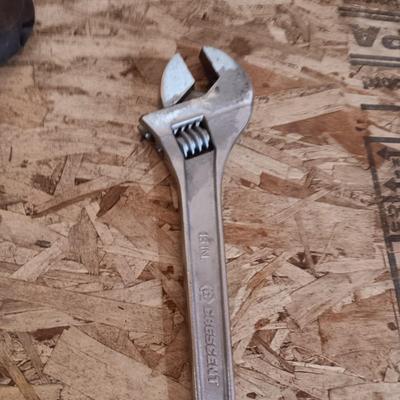 LARGE CRESCENT WRENCHES AND PIPE WRENCH