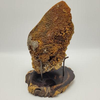 Two Quartz Agate in Wooden Displays (B2-EL)