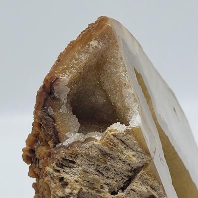 Two Quartz Agate in Wooden Displays (B2-EL)