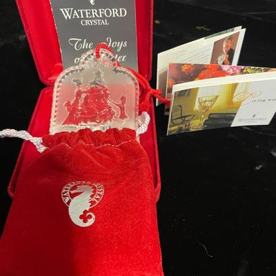 1998 WATERFORD CRYSTAL JOYS OF WINTER COLLECTION FIRST EDITION "TRIMMING THE TREE"