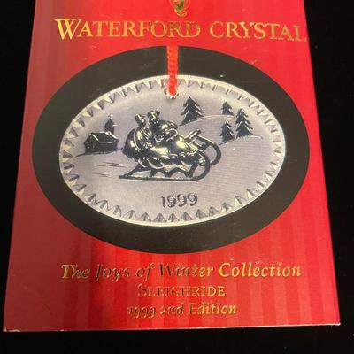 1999 WATERFORD CRYSTAL JOYS OF WINTER COLLECTION "SLEIGH RIDE"