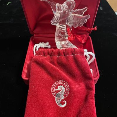 VINTAGE 2002 WATERFORD CRYSTAL ANGEL ORNAMENT