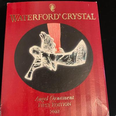 VINTAGE 2002 WATERFORD CRYSTAL ANGEL ORNAMENT