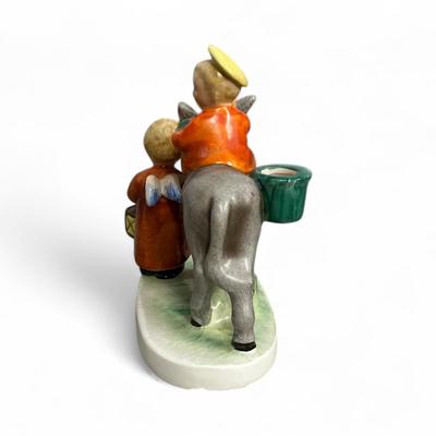 Sale Photo Thumbnail #387: Goebel Hummel Angel Leading Baby Jesus on Donkey Candle Holder HX28   H1935-49