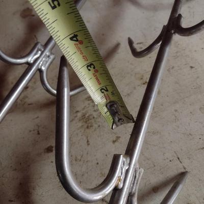 Pair of Stainless-Steel Meat Hook Hanging Racks