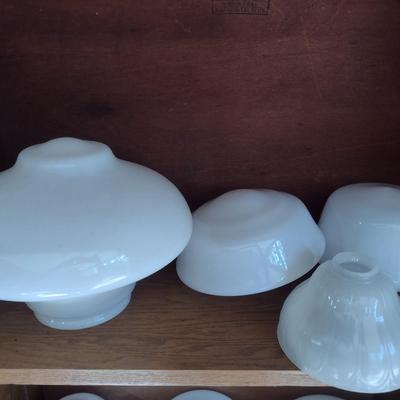 Set of Four New Opaque White Lamp Shades Various Sizes Choice A