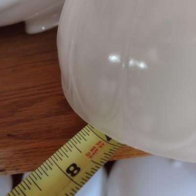 Set of Four New Opaque White Lamp Shades Various Sizes Choice A