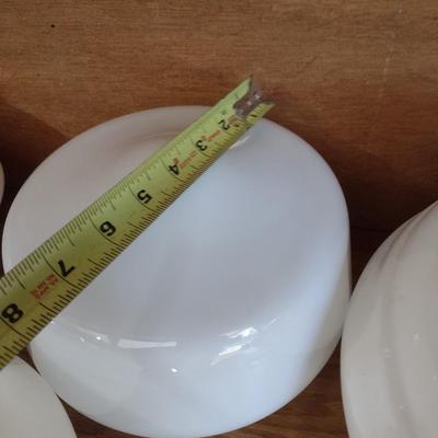 Set of Four New Opaque White Lamp Shades Various Sizes Choice B