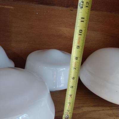 Set of Four New Opaque White Lamp Shades Various Sizes Choice B