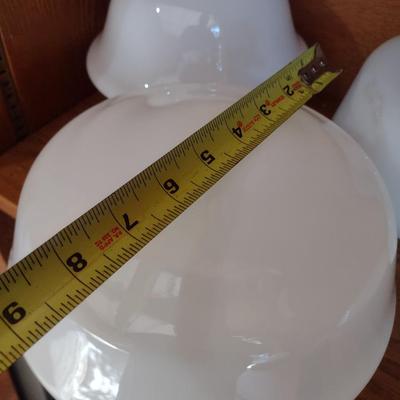Set of Four New Opaque White Lamp Shades Various Sizes Choice B