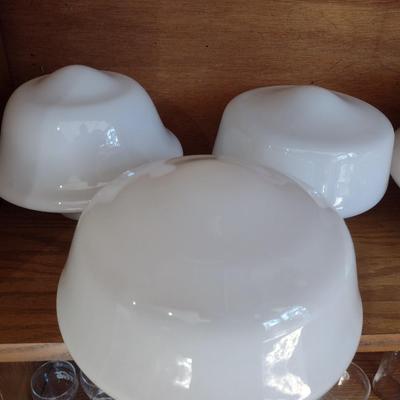 Set of Four New Opaque White Lamp Shades Various Sizes Choice B