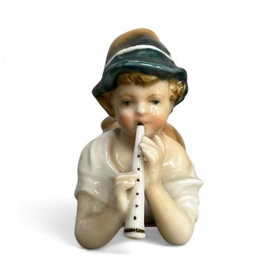 Sale Photo Thumbnail #453: Vintage Karl Ens Volkstedt Boy Playing the Flute Figurine Approximately 5" long