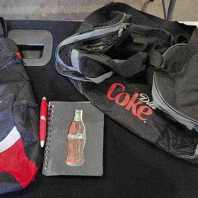Sale Photo Thumbnail #190: Coca Cola & Diet Coke Promotional Duffle Bag Backpack lot

Will receive all items pictured as is.