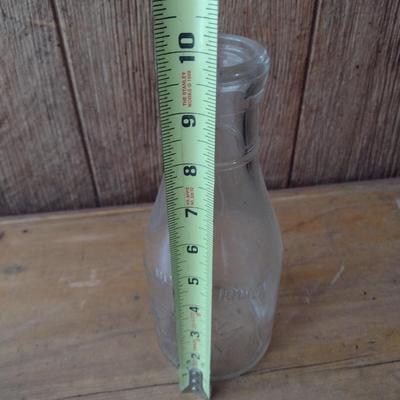 Vintage Kalmia Dairy Hendersonville, NC Quart Sized Glass Flared Neck Milk Bottle (#8)