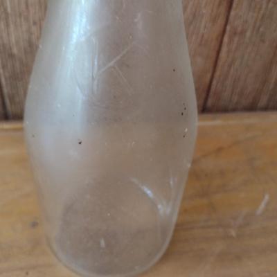 Vintage Kalmia Dairy Hendersonville, NC Quart Sized Glass Flared Neck Milk Bottle (#8)