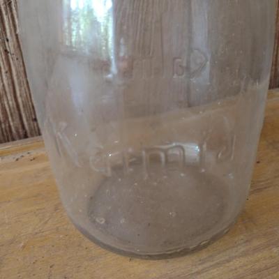 Vintage Kalmia Dairy Hendersonville, NC Quart Sized Glass Tapered Neck Milk Bottle (#9)