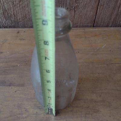 Vintage Kalmia Dairy Hendersonville, NC Quart Sized Glass Tapered Neck Milk Bottle (#9)