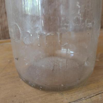 Vintage Kalmia Dairy Hendersonville, NC Quart Sized Glass Ring Neck Milk Bottle (#10)