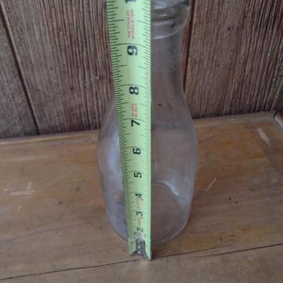 Vintage Hicks McCrary's Dairy Hendersonville, NC Quart Sized Glass Ring Neck Milk Bottle (#11)