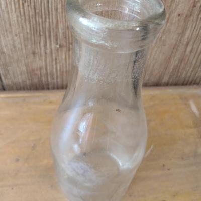 Vintage Hicks McCrary's Dairy Hendersonville, NC Quart Sized Glass Ring Neck Milk Bottle (#11)
