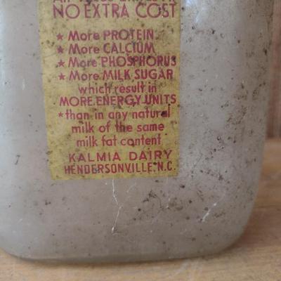 Vintage Painted Kalmia Dairy Hendersonville, NC One-Gallon Sized Glass Milk Bottle (#13)