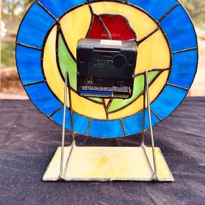STAIN GLASS DECOR AND CALIFORNIA ROSELAMO POTTERY PHEASANT