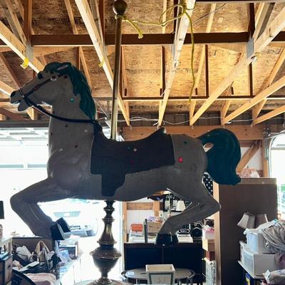 CAROUSEL HORSE ON STAND