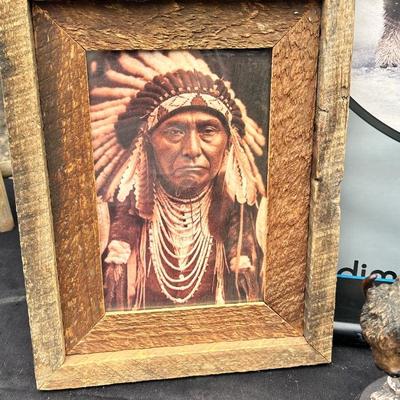 CHIEF SLOW BULL AND CHIEF JOSEPH PRINTS, BUFFALO STATUE AND MORE