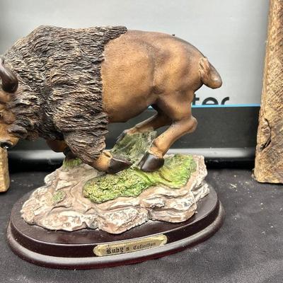 CHIEF SLOW BULL AND CHIEF JOSEPH PRINTS, BUFFALO STATUE AND MORE