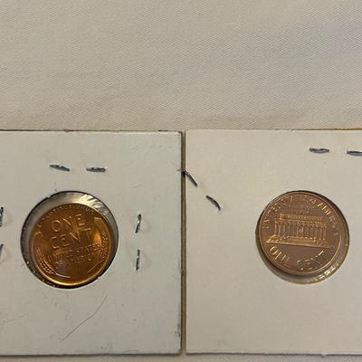 1983 S UNCIRCULATED PENNY 1962 PROOF PENNY