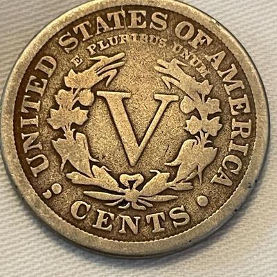 1912. D FIVE CENT NICKEL G. 1912 D FIVE CENT NICKEL. VG