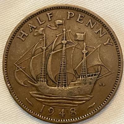 1960 HALF PENNY. 1948. HALF PENNY