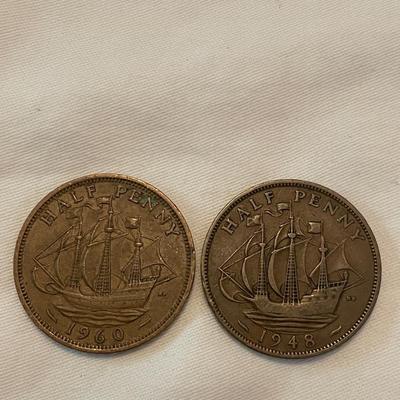 1960 HALF PENNY. 1948. HALF PENNY