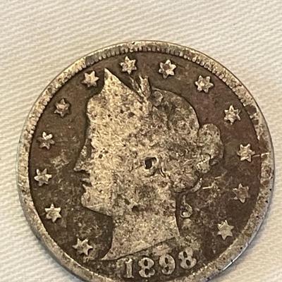 1910 FIVE CENT. 1907 FIVE CENT. 1904 FIVE CENT. 1898 FIVE CENT