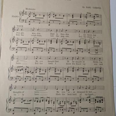 Vanities 1900's Vintage Sheet Music #1