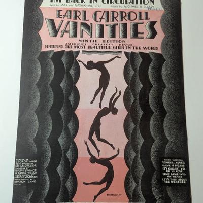 Vanities 1900's Vintage Sheet Music #3
