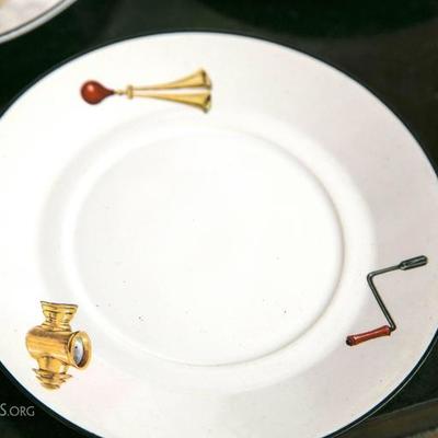 "Enjoy The Ride" 1900s Style Rare Antique Cars 30 Piece Colorful Limoges Coffee