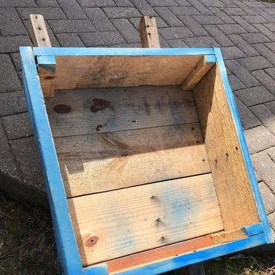  Custom-Made Wheel Barrel Planter's Aubusson Blue and Intentionally Shabby Chic