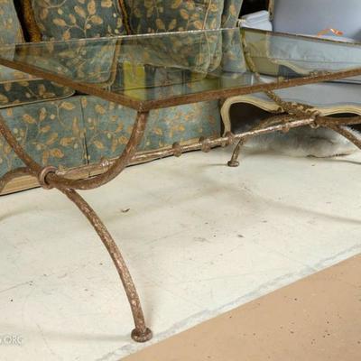 Diego Giacometti Style Wrought Iron Coffee or Low Table