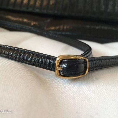 Vintage Fendi Black Leather Shoulder Bag