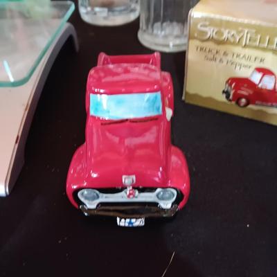 MALT SHOPPE MAKER, A & W MUGS, TRUCK AND HORSE TRAILER SHAKERS AND MORE