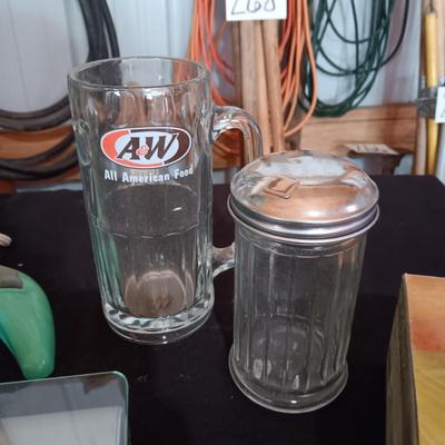 MALT SHOPPE MAKER, A & W MUGS, TRUCK AND HORSE TRAILER SHAKERS AND MORE