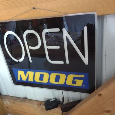 LIGHT UP MOOG OPEN SIGN & MICHAEL SHEA'S IRISH AMBER SIGN