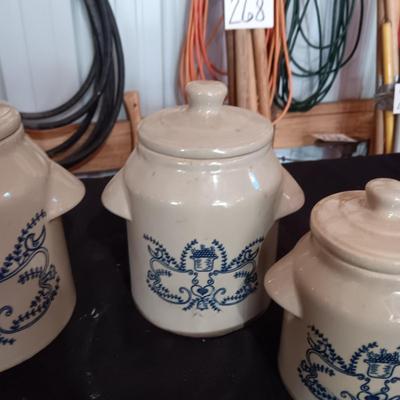 SET OF CANISTERS AND A SEALED BOX OF RECIPE CARDS